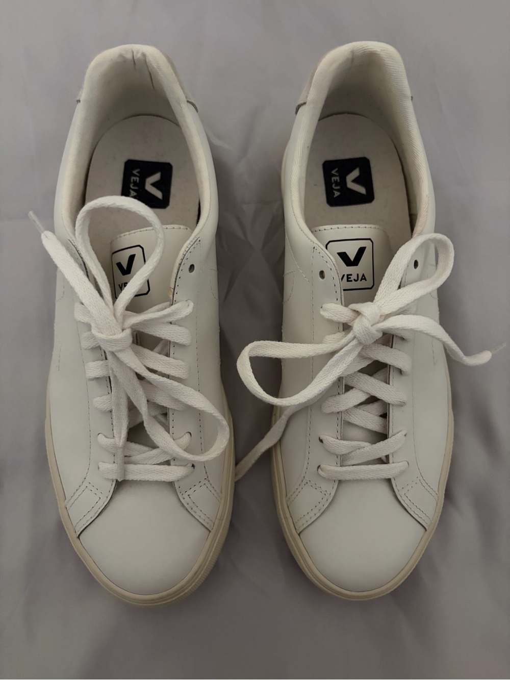Veja Esplar All-White Leather Sneakers